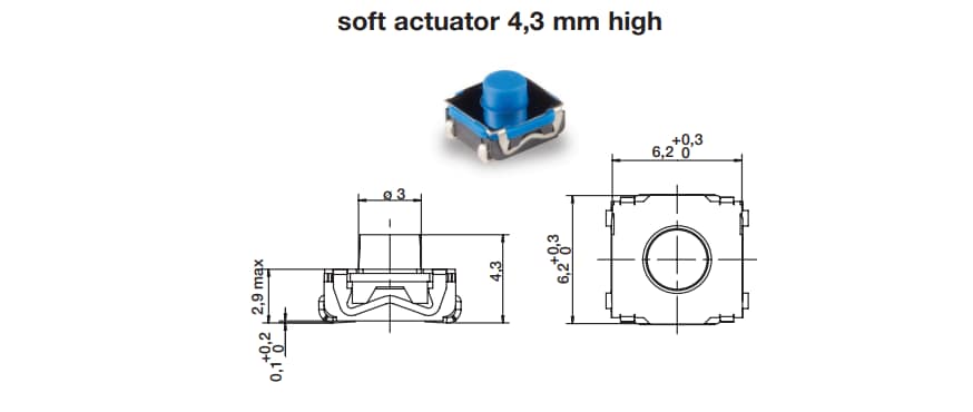 C&K Switches KSC7 Series Tact Switches