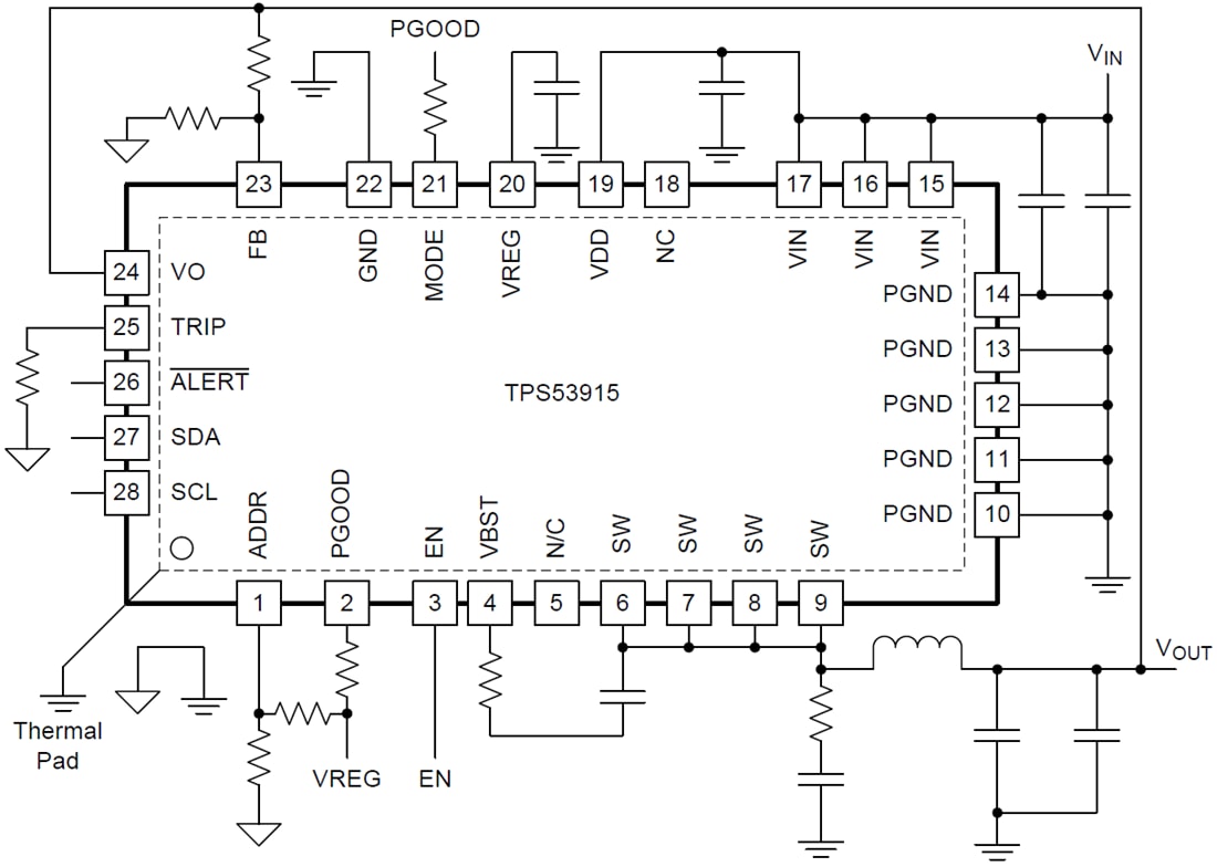 Schaltplan - Texas Instruments TPS53915 Wandler