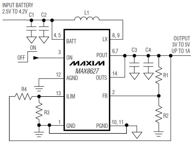 Analog Devices / Maxim Integrated MAX8627 Aufwärtswandler