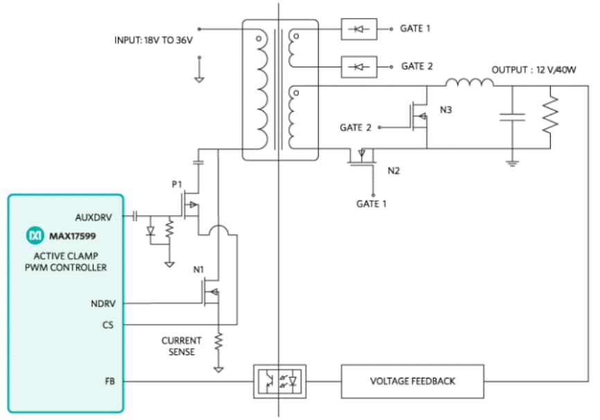 Blockdiagramm - Analog Devices / Maxim Integrated MAXREFDES48 Referenzkonstruktion
