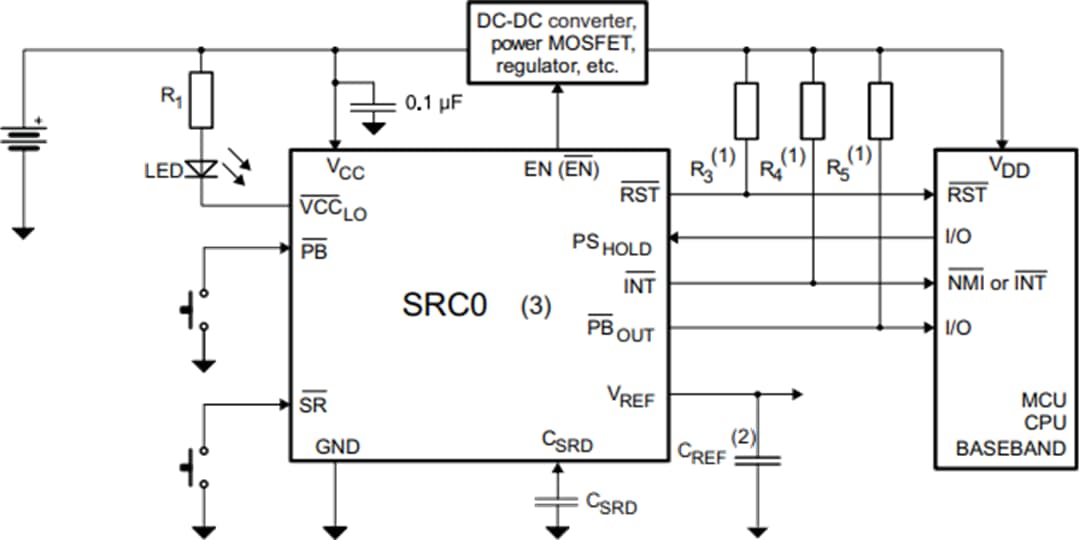 Applikations-Schaltungsdiagramm - STMicroelectronics SRC0 Schalt-ICs