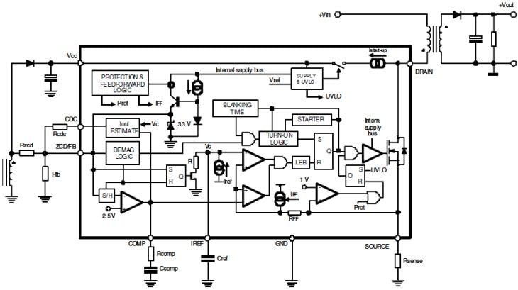Blockdiagramm - STMicroelectronics ALTAIR05T-800 All-Primary-Sensing-Schaltregler