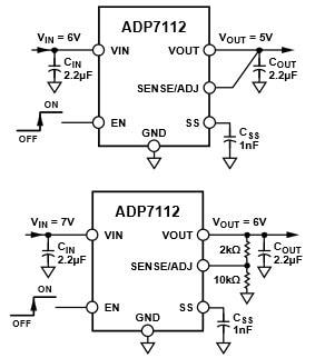 Analog Devices Inc. ADP7112 Geräuscharme CMOS LDO-Linearregler