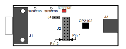 Mechanical Drawing - Silicon Labs CP2102 USB to UART Bridge Evaluation Kit