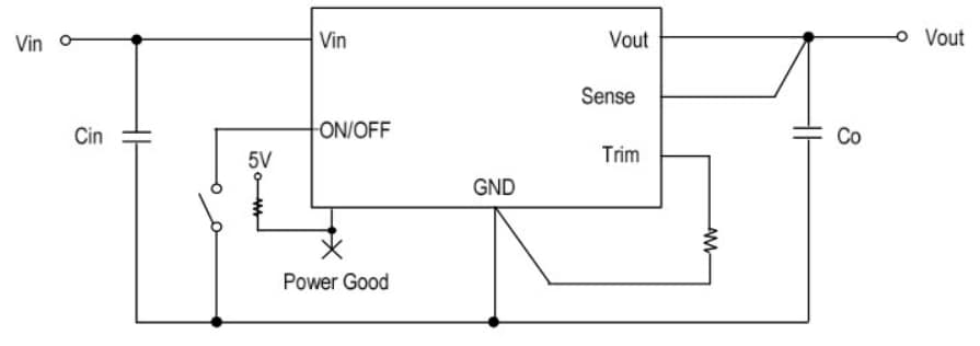 Applikations-Schaltungsdiagramm - Murata MonoBK™-Typ DC-/DC-Wandler