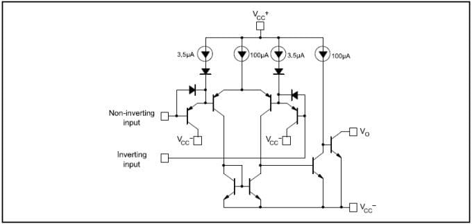 Schaltplan - STMicroelectronics TS3021 Hochgeschwindigkeits-Komparatoren