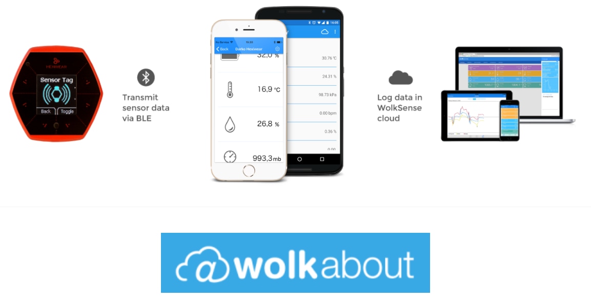 Mikroe Hexiwear Tragbares Development Kit