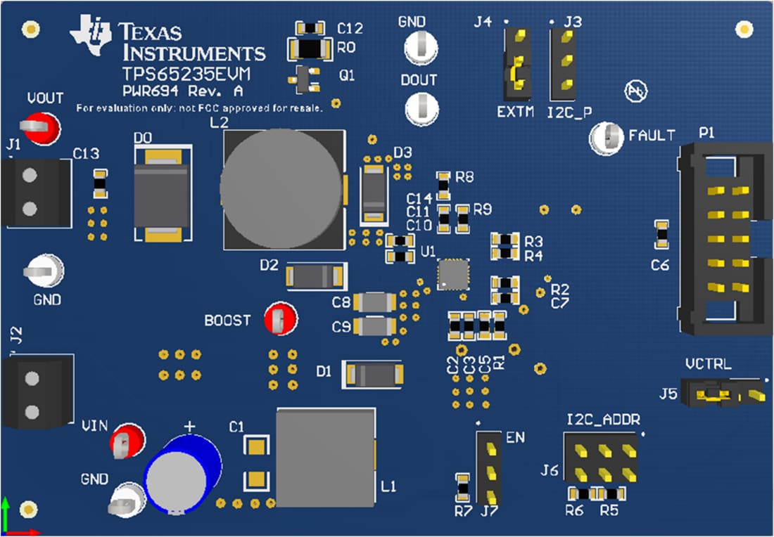 Technische Zeichnung - Texas Instruments TPS65235EVM-694 Spannungsregler-EVM