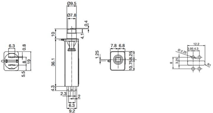 Schurter T9-817 PCB-Mount Circuit Breakers
