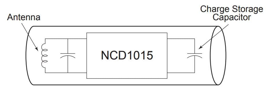Blockdiagramm - IXYS Integrated Circuits NCD1015ZP Halbduplex-RFID-Transponder