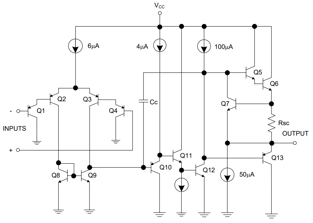 Blockdiagramm - Diodes Incorporated LM2904 Differentielle Komparatoren