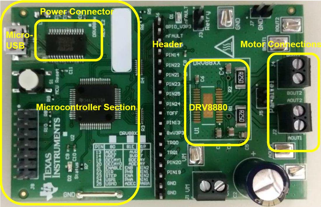 Schaltplan - Texas Instruments DRV8880EVM Schrittmotortreiber-Evaluierungsmodul