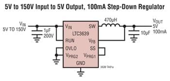 Applikations-Schaltungsdiagramm - Analog Devices Inc. LTC3638 und LTC3639 Abwärtsregler