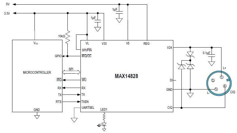Analog Devices / Maxim Integrated MAX14828 IO-Link-Bauteil-Transceiver