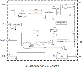 Diodes Incorporated AL1692 LED-Treiber-Controller
