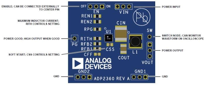 Analog Devices Inc. EVAL-ADP2360 Evaluierungsboard