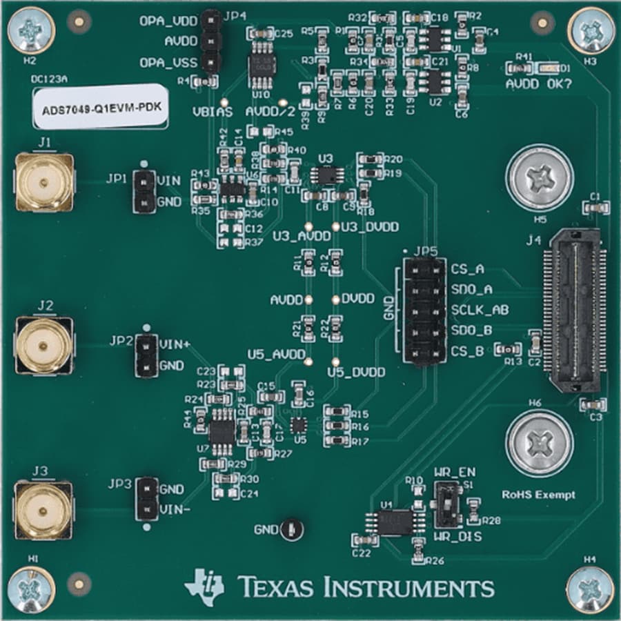 Technische Zeichnung - Texas Instruments ADS7049-Q1EVM-PDK ADC-Leistungs-Demonstrationskit 