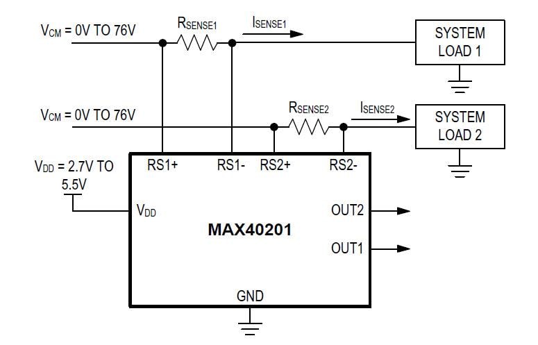 Analog Devices / Maxim Integrated MAX40201 Strommessverstärker