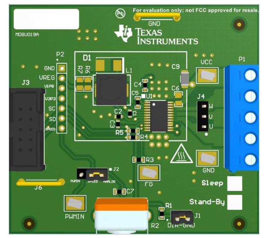Schaltungsanordnung - Texas Instruments DRV10987EVM Evaluationsmodul für bürstenlose Motortreiber