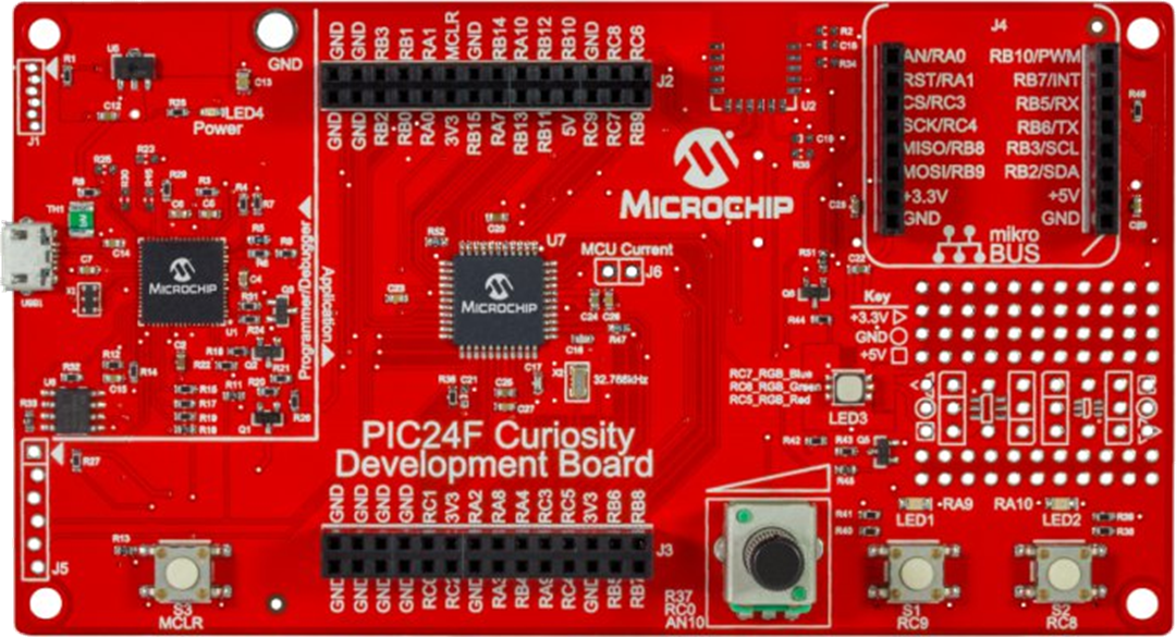 Microchip Technology PIC24F Curiosity Development Board