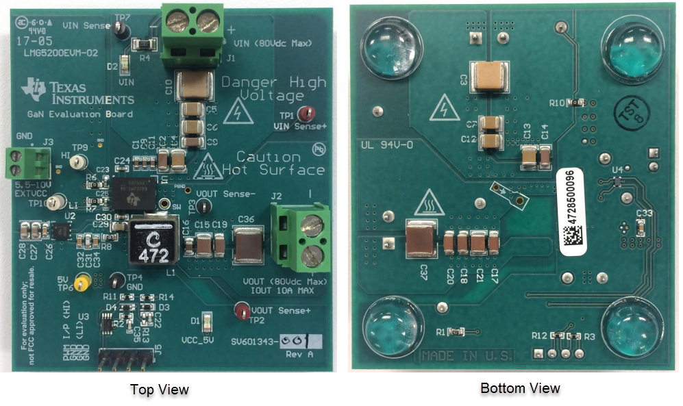 Schaltungsanordnung - Texas Instruments LMG5200EVM-02 GaN-Leistungsstufen-Evaluierungsmodul