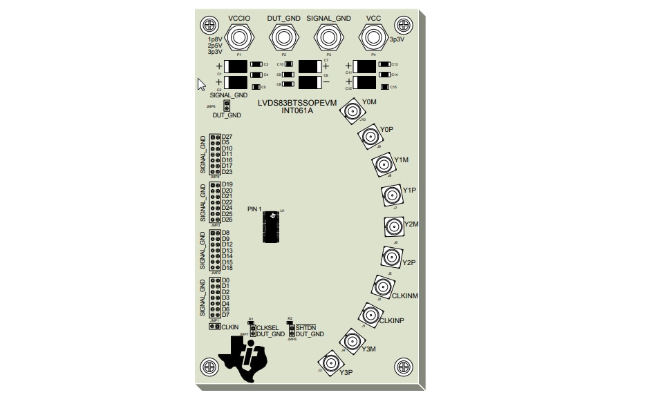 Tabelle - Texas Instruments LVDS83BTSSOPEVM Evaluierungsmodul (EVM)