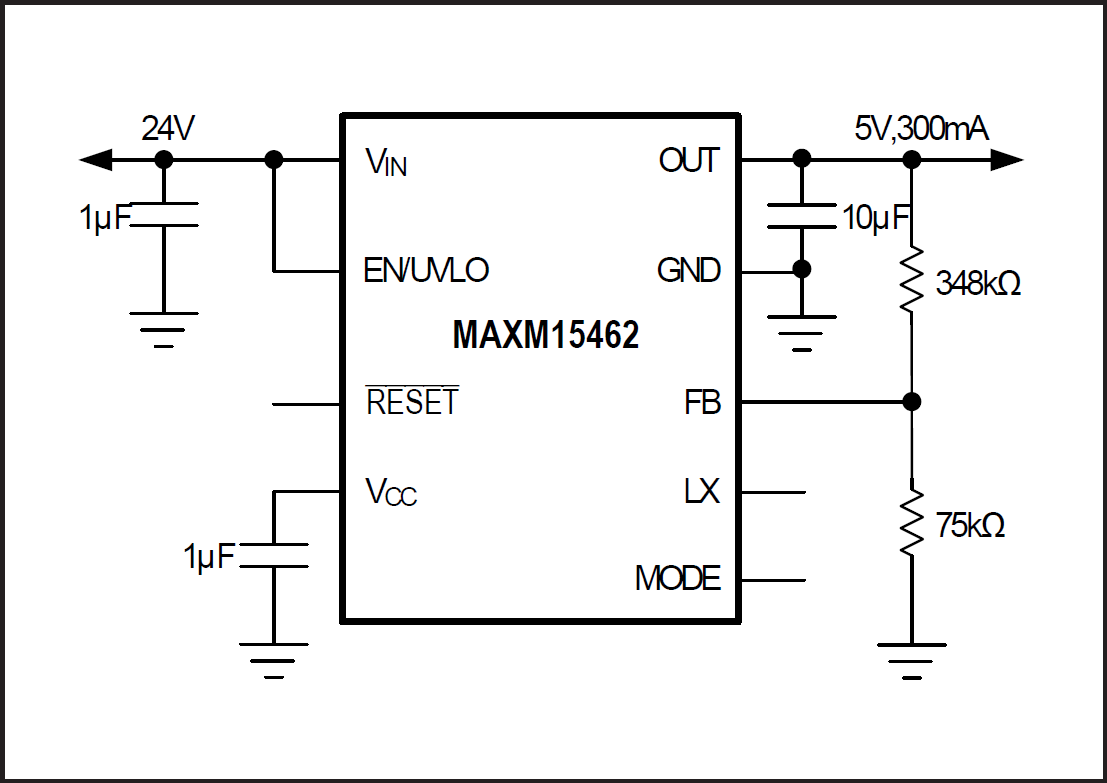 Block Diagram - Maxim Integrated MAXM15462 Kompaktes Abwärts-Leistungsmodul
