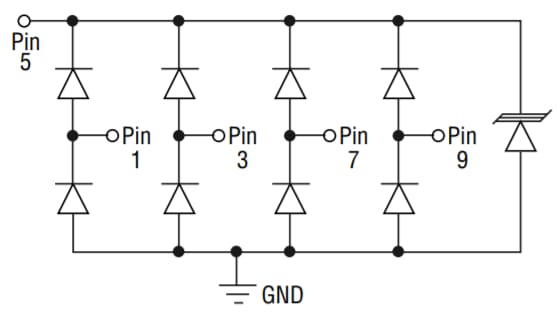 Tabelle - Bourns CDDFN10-3304N TVS-/Steuer-Diodenarrays