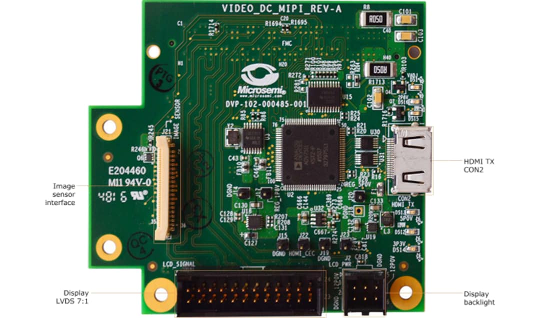 Microchip Technology SmartFusion2 MIPI CSI-2 Tochterboard