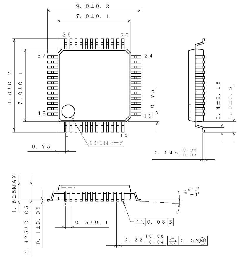 Mechanical Drawing - ROHM Semiconductor Clockless Link™ Interface ICs