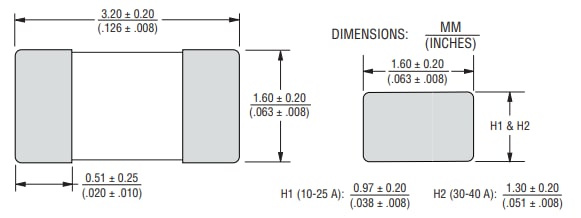 Bourns SF-1206HV SinglFuse™ SMD-Sicherungen