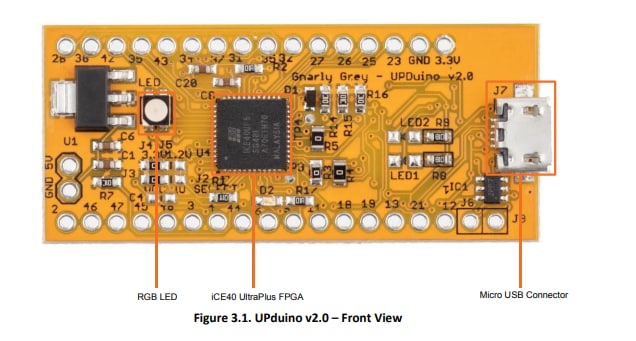 Lattice Semiconductor Himax HM01B0 UPduino Abschirmung