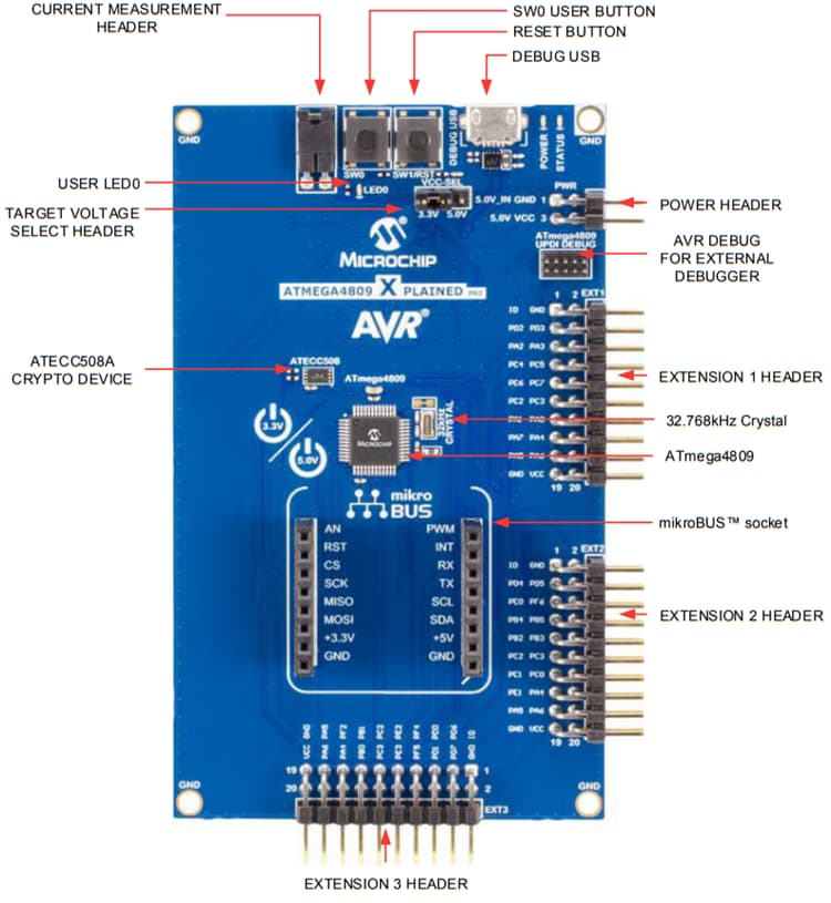 Microchip Technology ATmega4809 Xplained Pro Evaluierungskit