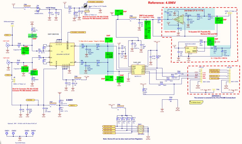 Schaltplan - Microchip Technology ADM00873 Evaluierungsboard