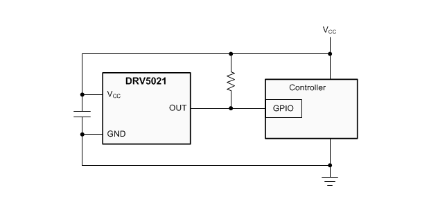 Blockdiagramm - Texas Instruments DRV5021/DRV5021-Q1 Unipolare Schalter