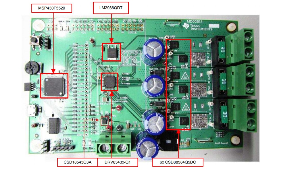 Schaltungsanordnung - Texas Instruments DRV8343x-Q1EVM Evaluierungsmodule