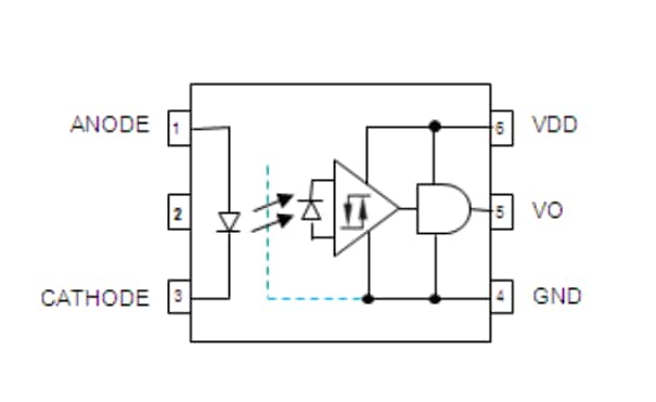 Technische Zeichnung - onsemi FOD848x Optisch isolierte IPMs