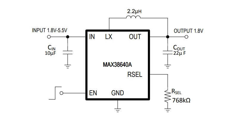 Applikations-Schaltungsdiagramm - Analog Devices / Maxim Integrated MAX3864xA/B Abwärtswandler