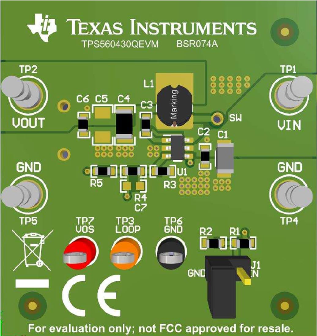 Tabelle - Texas Instruments TPS560430QEVM Wandler-Evaluierungsmodul (EVM)