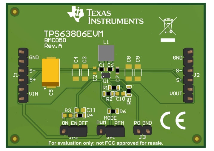 Schaltungsanordnung - Texas Instruments TPS63806EVM Evaluierungsmodul