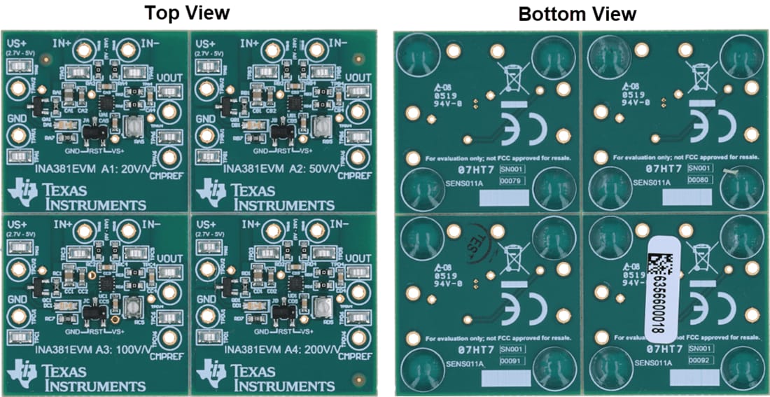 Technische Zeichnung - Texas Instruments INA381EVM Verstärker-Evaluierungsmodul (EVM)