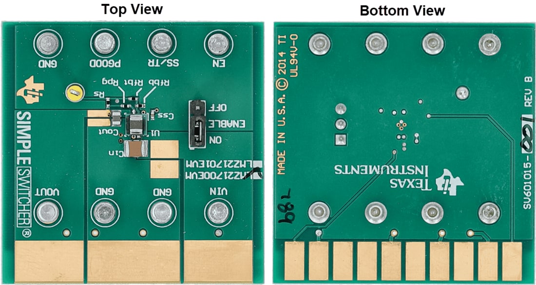 Technische Zeichnung - Texas Instruments LMZ2170xEVM Evaluierungsmodule