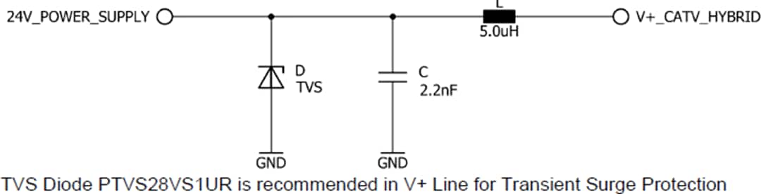 Applikations-Schaltungsdiagramm - Qorvo QPA3357 Leistungsverdoppler-Verstärkermodul