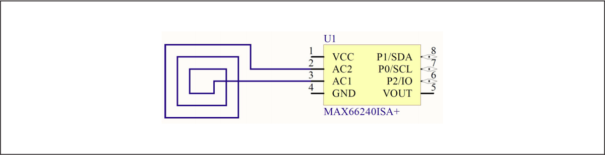 Schaltplan - Analog Devices / Maxim Integrated MAX66240EVKIT Tag-Evaluierungskit