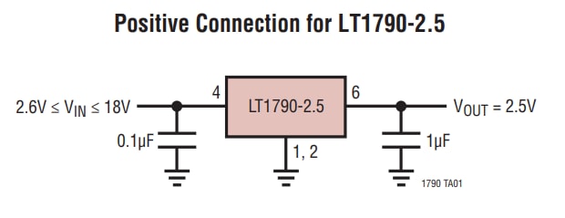 Analog Devices Inc. LT1790 Mikropower-SOT-23-Low-Dropout-Referenzen