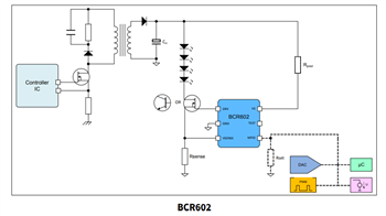 Applikations-Schaltungsdiagramm - Infineon Technologies BCR60x Hot-Plug-ICs