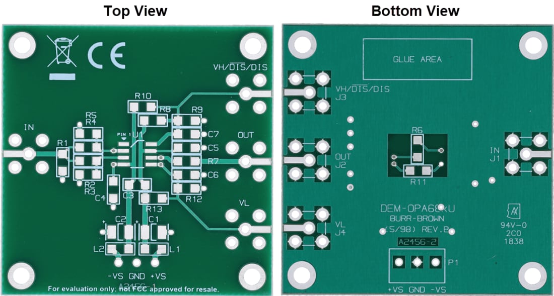 Technische Zeichnung - Texas Instruments DEM-OPA-SO-1A Generisches SO-8-Evaluierungsmodul