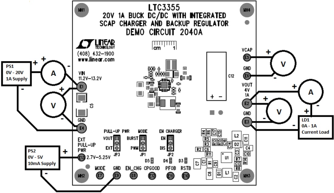 Tabelle - Analog Devices Inc. DC2040A Demonstrationsschaltung