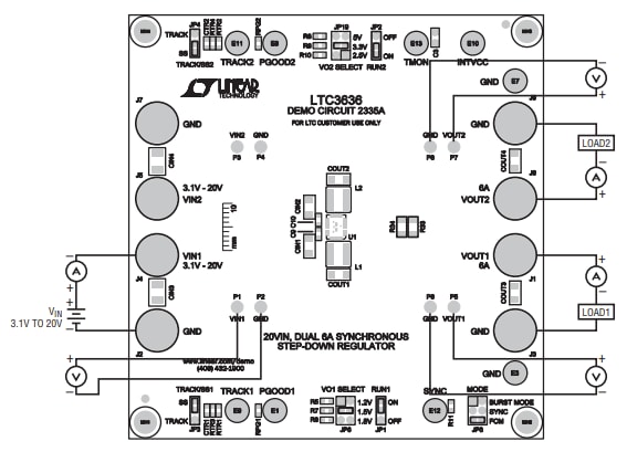 Schaltplan - Analog Devices Inc. DC2335A Demonstrationsschaltung
