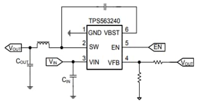 Schaltplan - Texas Instruments TPS563240 Synchrone Abwärtsspannungsregler